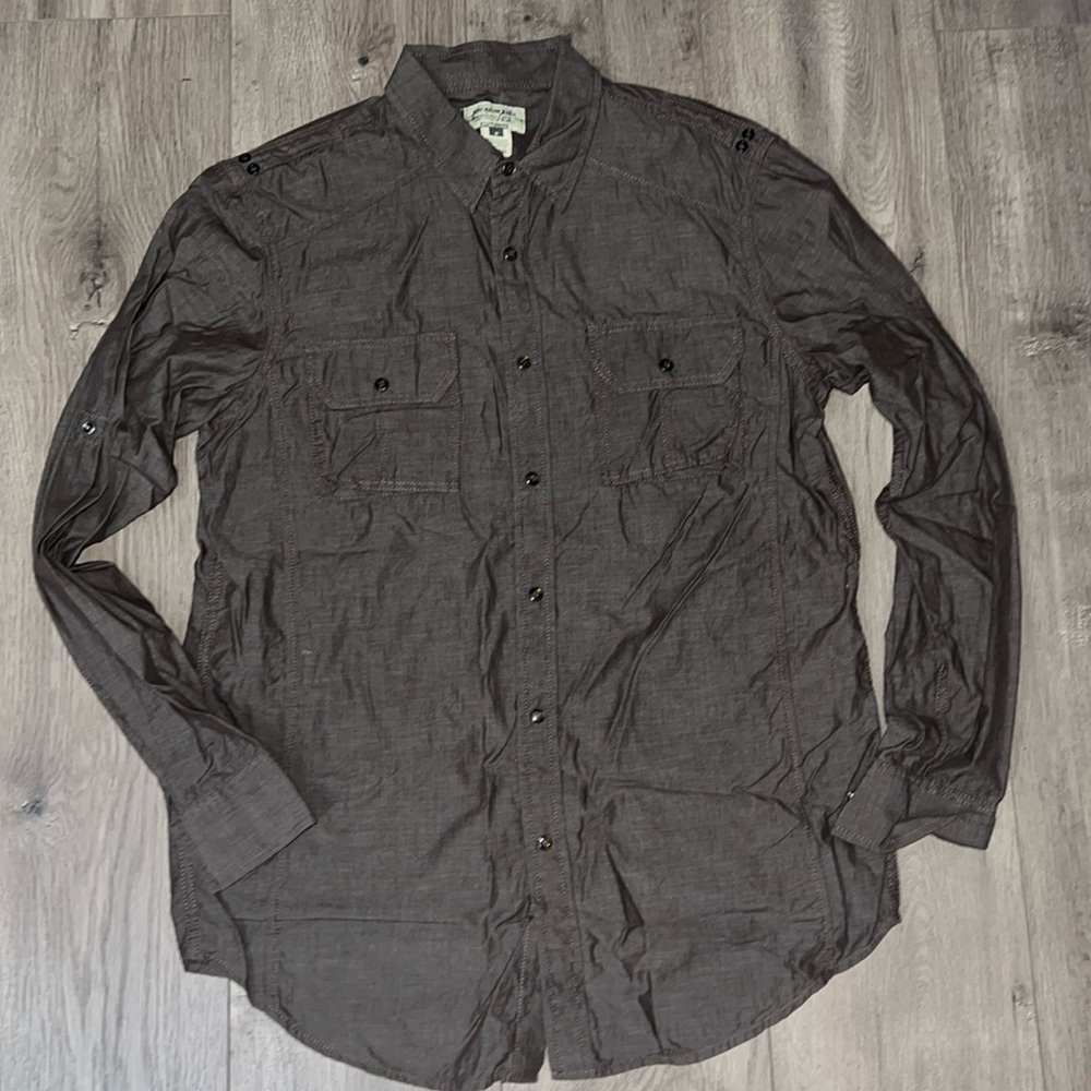 AMERICAN RAG Mens long sleeve button up shirt